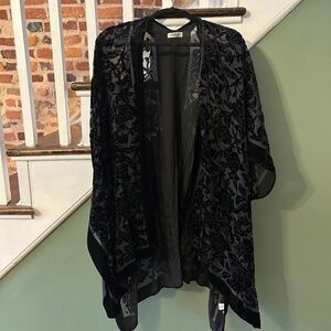 Black lace duster
